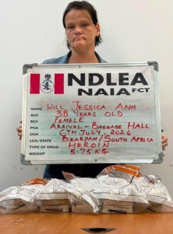 Abuja court jails South African woman 25 years for importing 5.75kg heroin