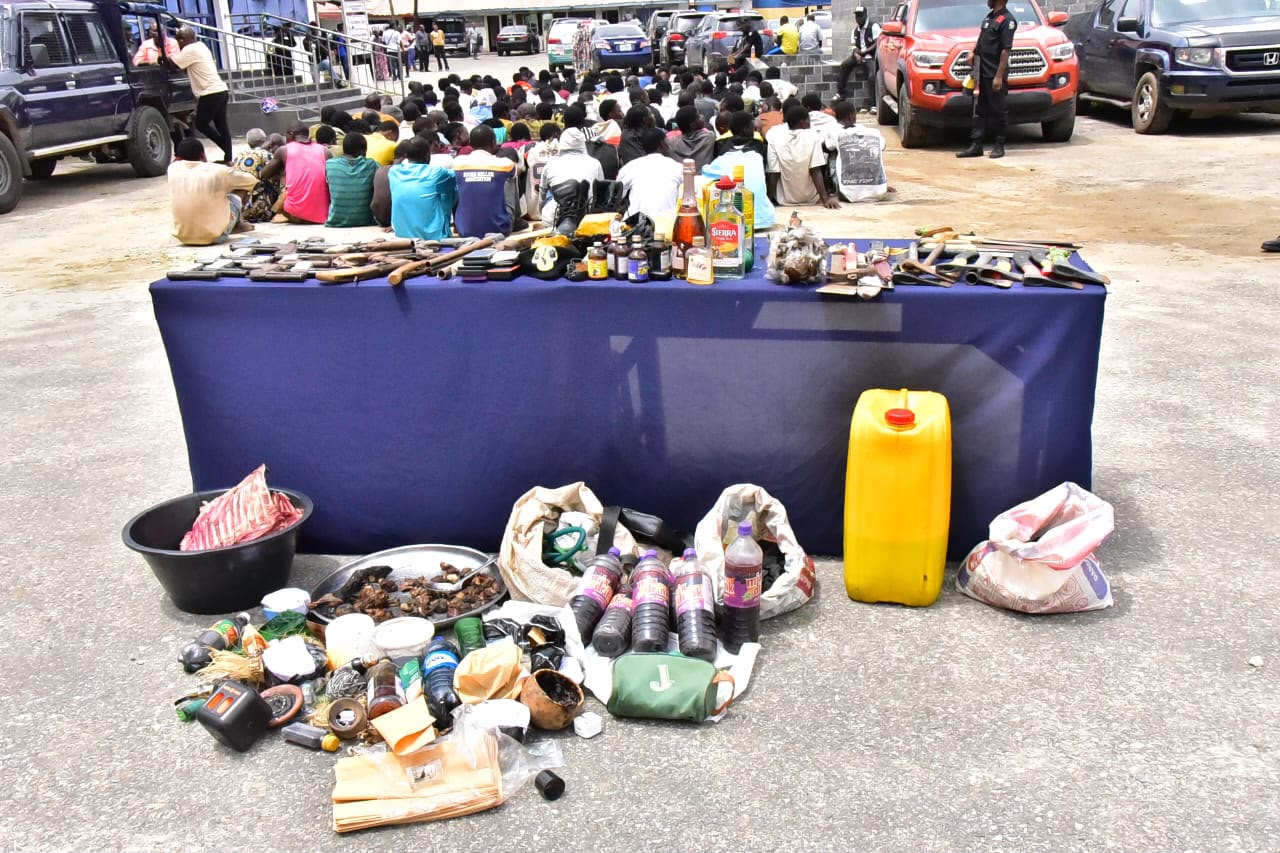 135 suspected cultists arrested with 26 guns in Lagos Police raid