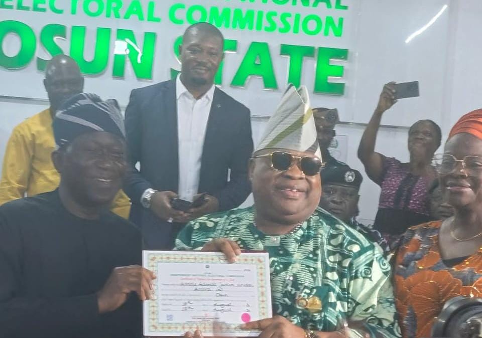 Governor Adeleke receives certificate of return