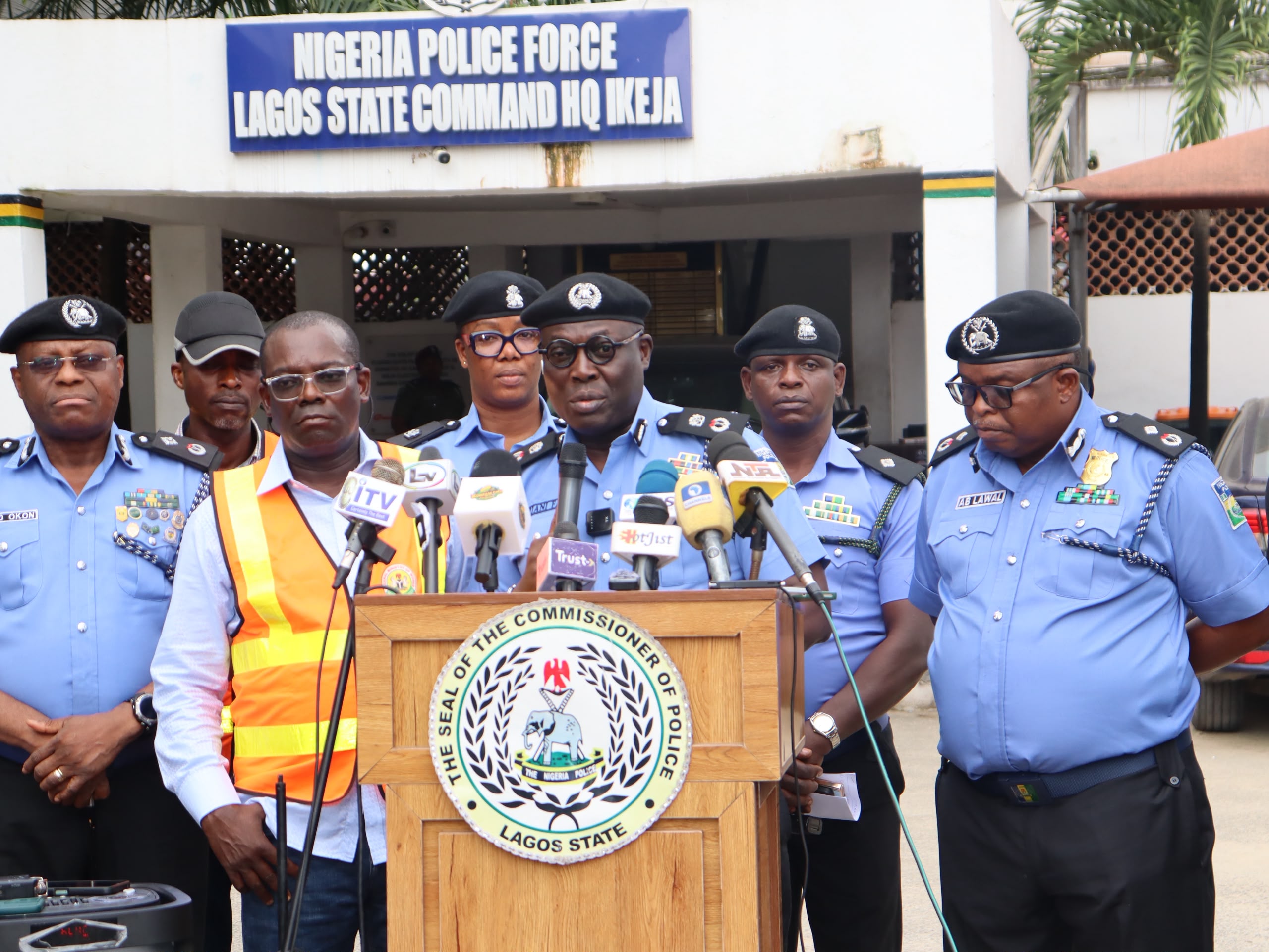 Lagos Police nab 39 suspects; recover firearms, diverted truck, as vandals steal 1,800 manhole covers from Coastal Highway