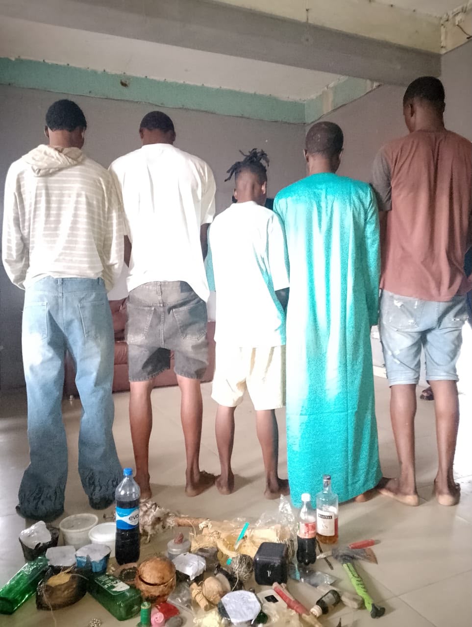 Five suspected cultist arrested in Lagos police raid, weapons, drugs recovered